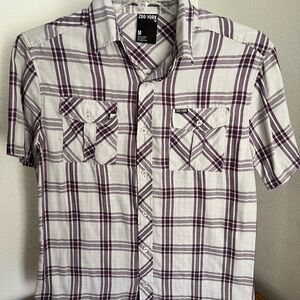 Zoo York Purple and White Casual Button Down Shirt
